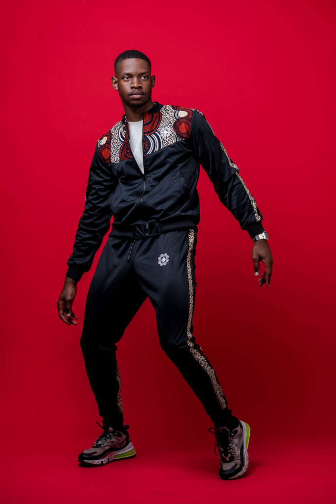 Mens -  Asali Black Tracksuit Set