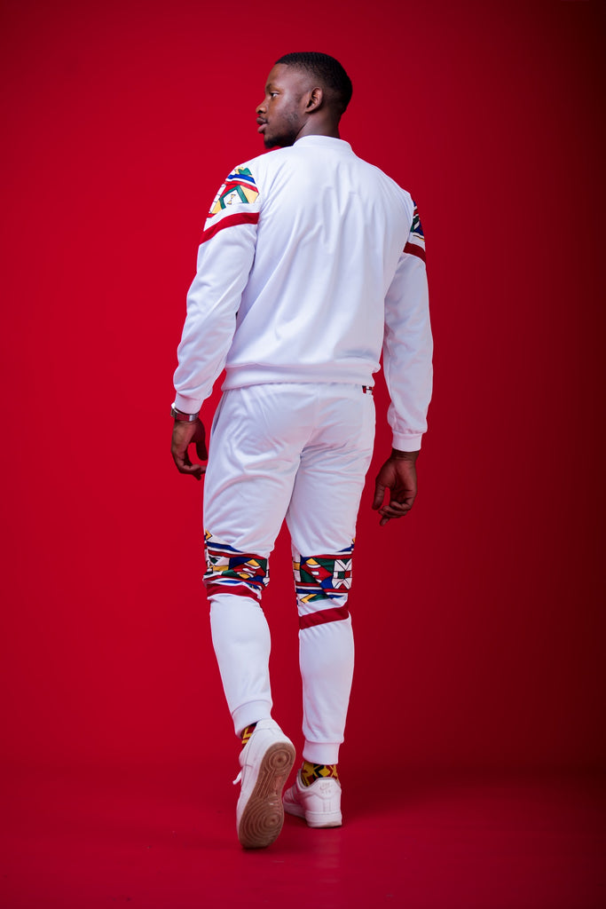Mens -  Mehluli White Tracksuit Set