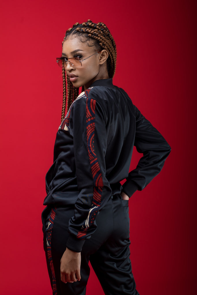 Ladies - Asali Black Tracksuit Set